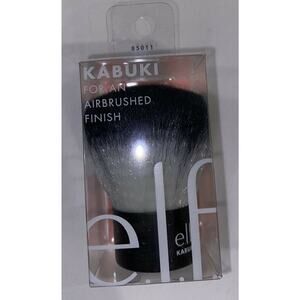 e.l.f. Studio Kabuki Face Brush Black Vegan Animal Cruelty Free
